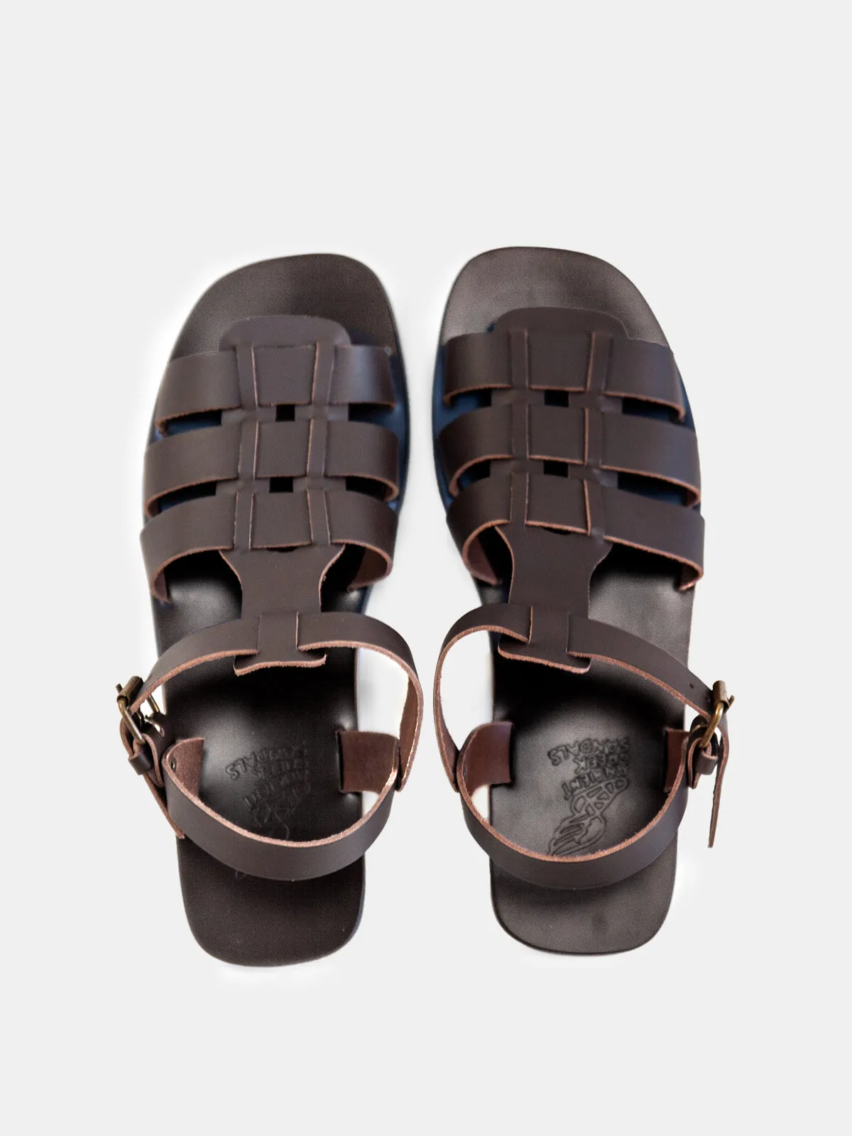 Ancient Greek Sandals Ektoras Brown Leather Sandal