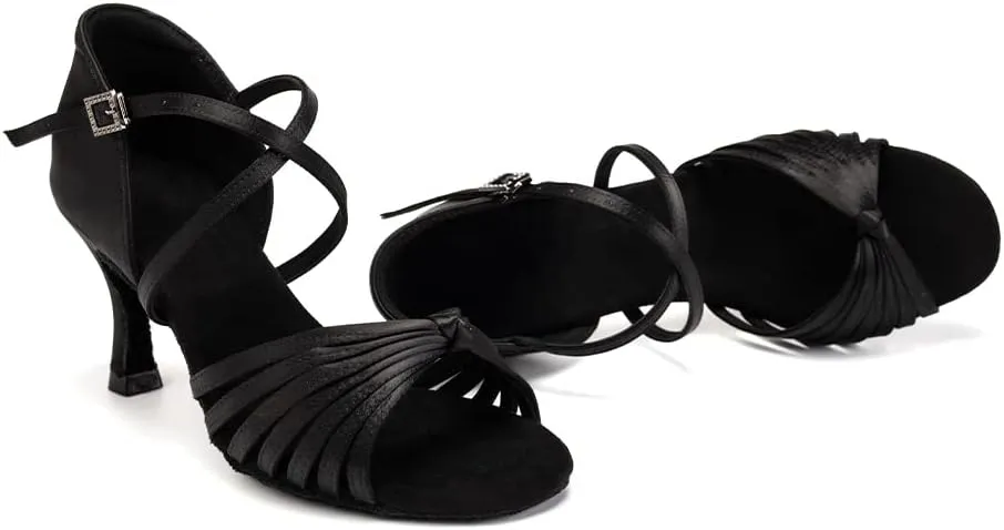 AOQUNFS Women's Latin Dance Shoes Professional Ballroom Salsa Practice Performance Dancing Shoes,Model EM1219