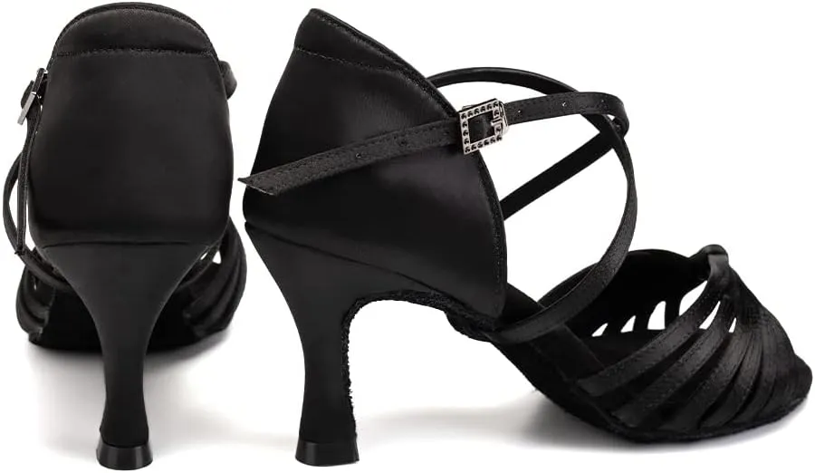 AOQUNFS Women's Latin Dance Shoes Professional Ballroom Salsa Practice Performance Dancing Shoes,Model EM1219