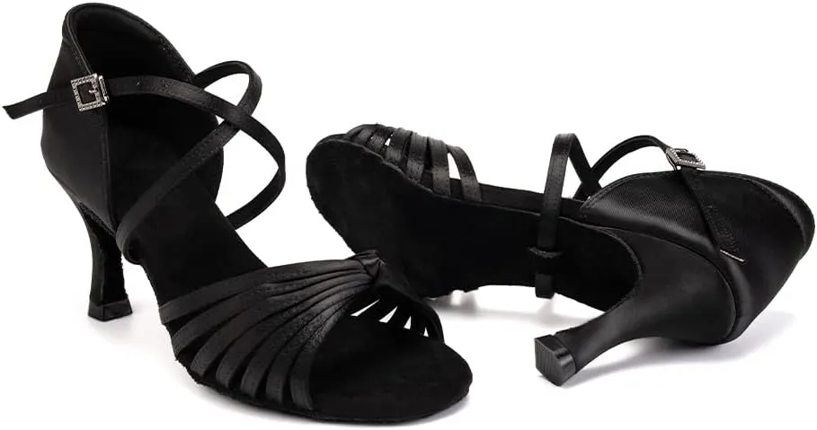 AOQUNFS Women's Latin Dance Shoes Professional Ballroom Salsa Practice Performance Dancing Shoes,Model EM1219