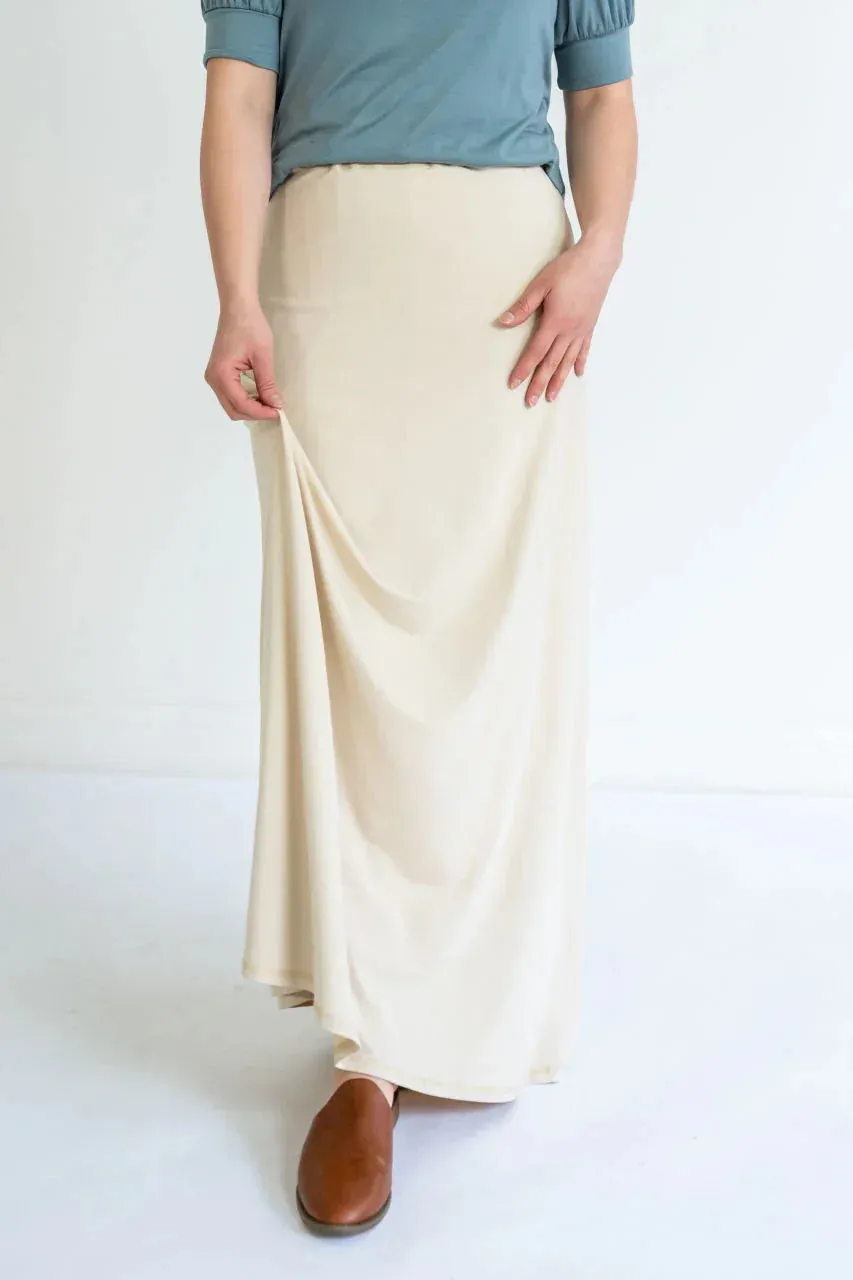 Aubrey Knit Maxi Skirt in Toasted Marshmallow - FINAL SALE