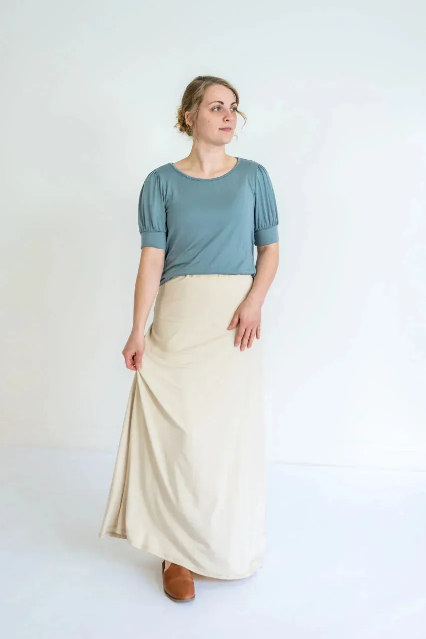 Aubrey Knit Maxi Skirt in Toasted Marshmallow - FINAL SALE