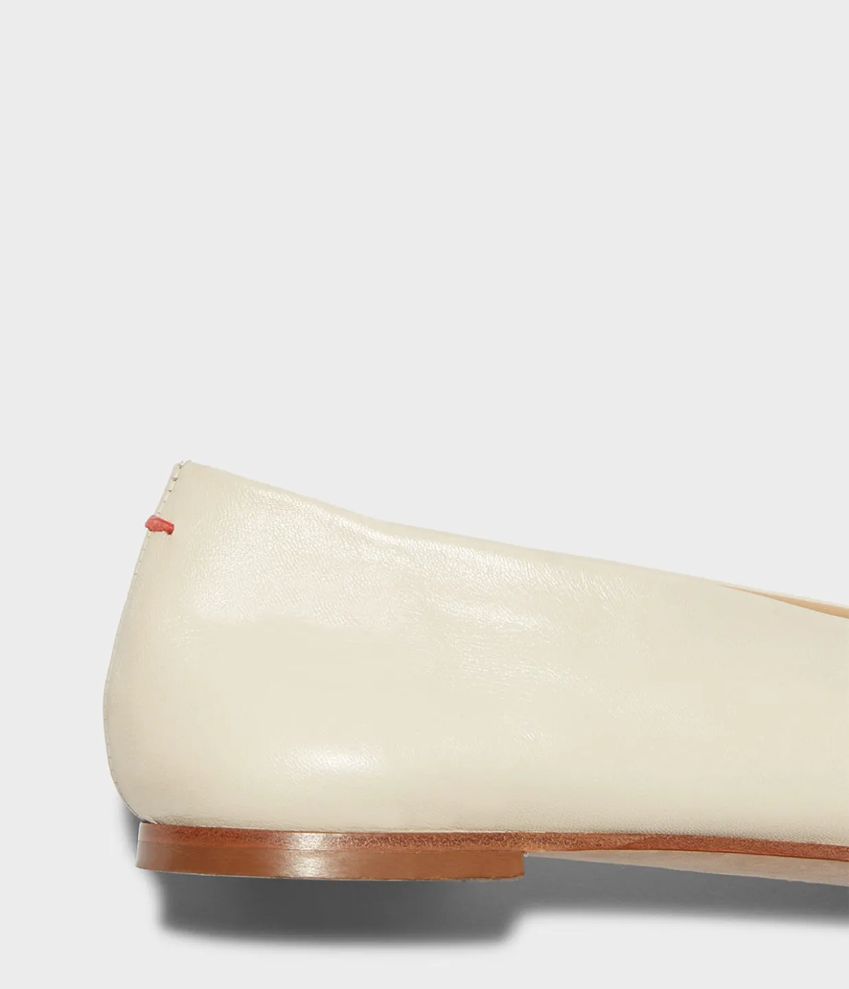 Betty Nappa Leather Flat in Creamy