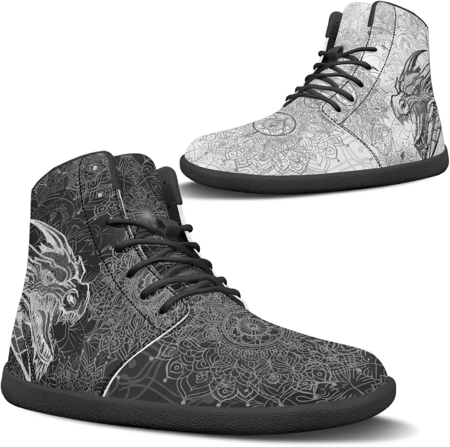 Binienty Barefoot Minimalist Shoes Mens Womens Wide Toe Cross Trainer Zero Drop Lace Up Sneakers