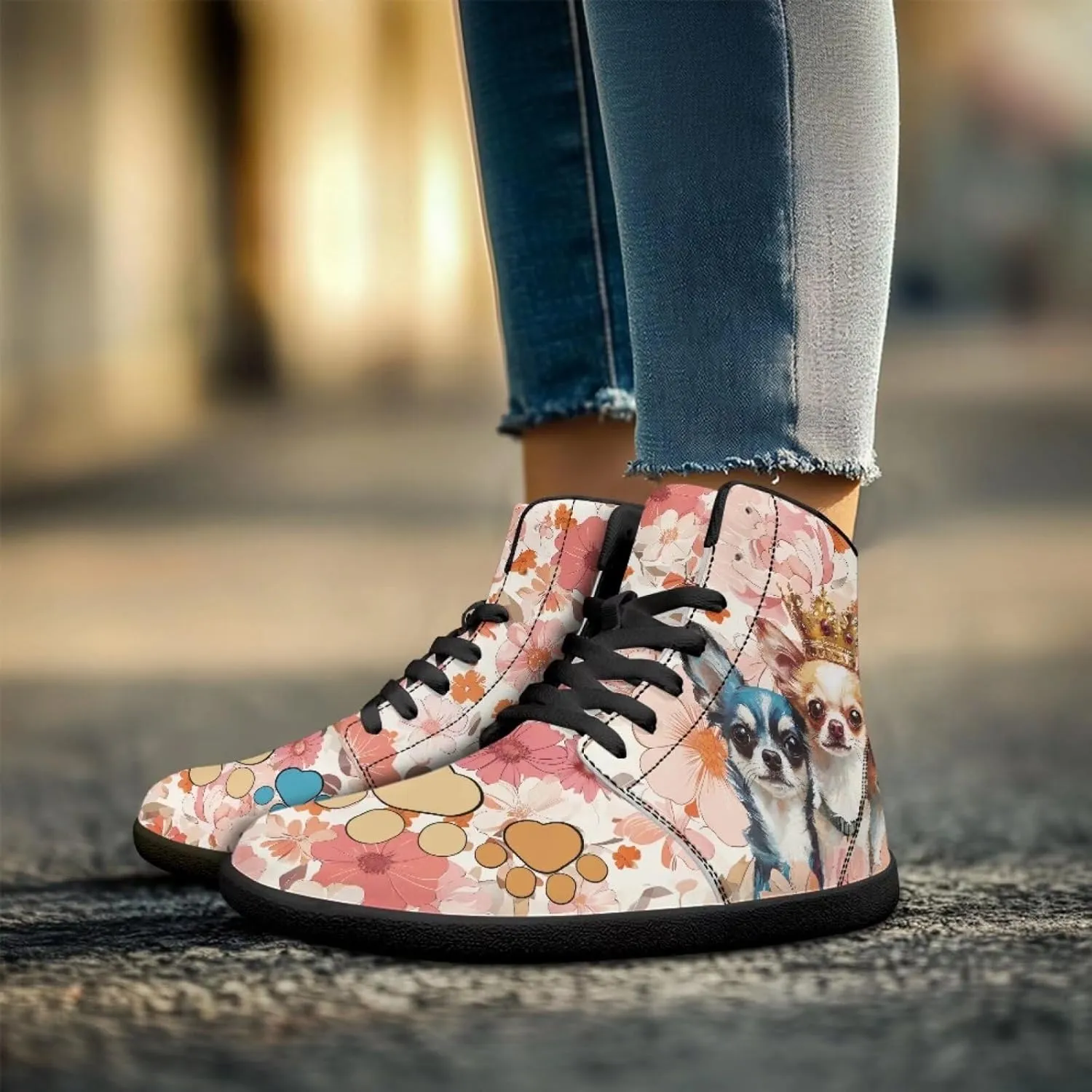 Binienty Barefoot Shoes Men Wide Toe Box High Top PU Minimalist Zero Drop Sneakers Outdoor Footwear