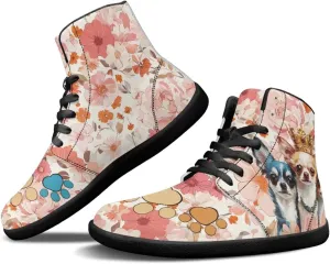 Binienty Barefoot Shoes Men Wide Toe Box High Top PU Minimalist Zero Drop Sneakers Outdoor Footwear