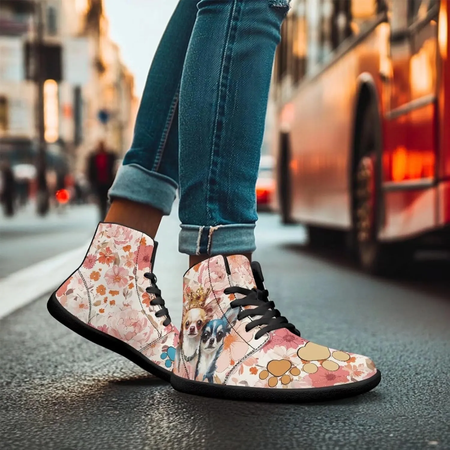 Binienty Barefoot Shoes Men Wide Toe Box High Top PU Minimalist Zero Drop Sneakers Outdoor Footwear