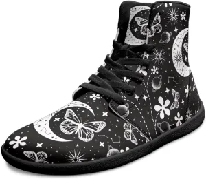 Binienty Men's Wide Barefoot Shoes High Top Minimalist Sneakers Anti Skid Zero Drop Sport Shoes US 6-14