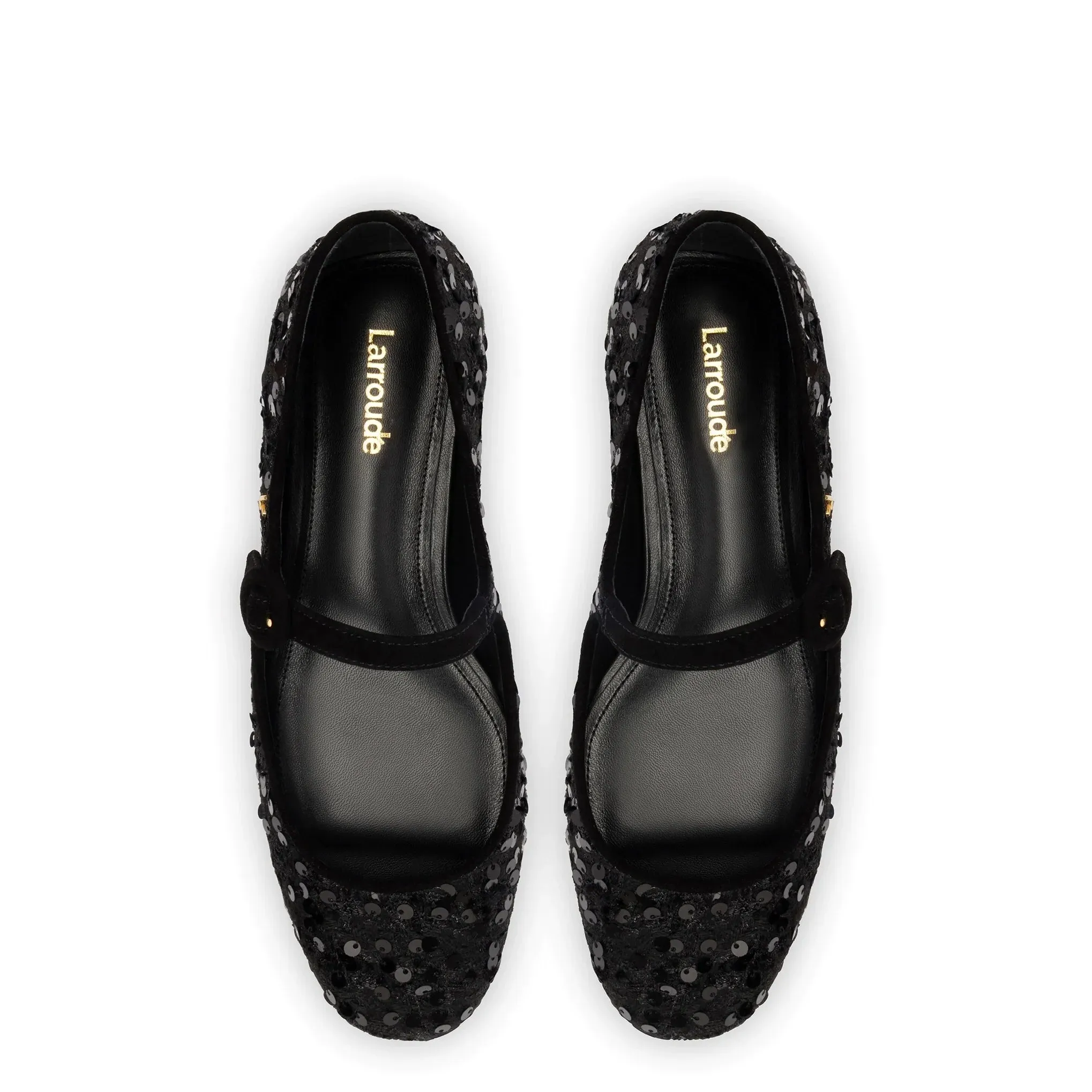 Blair Ballet Flat In Black Sequins