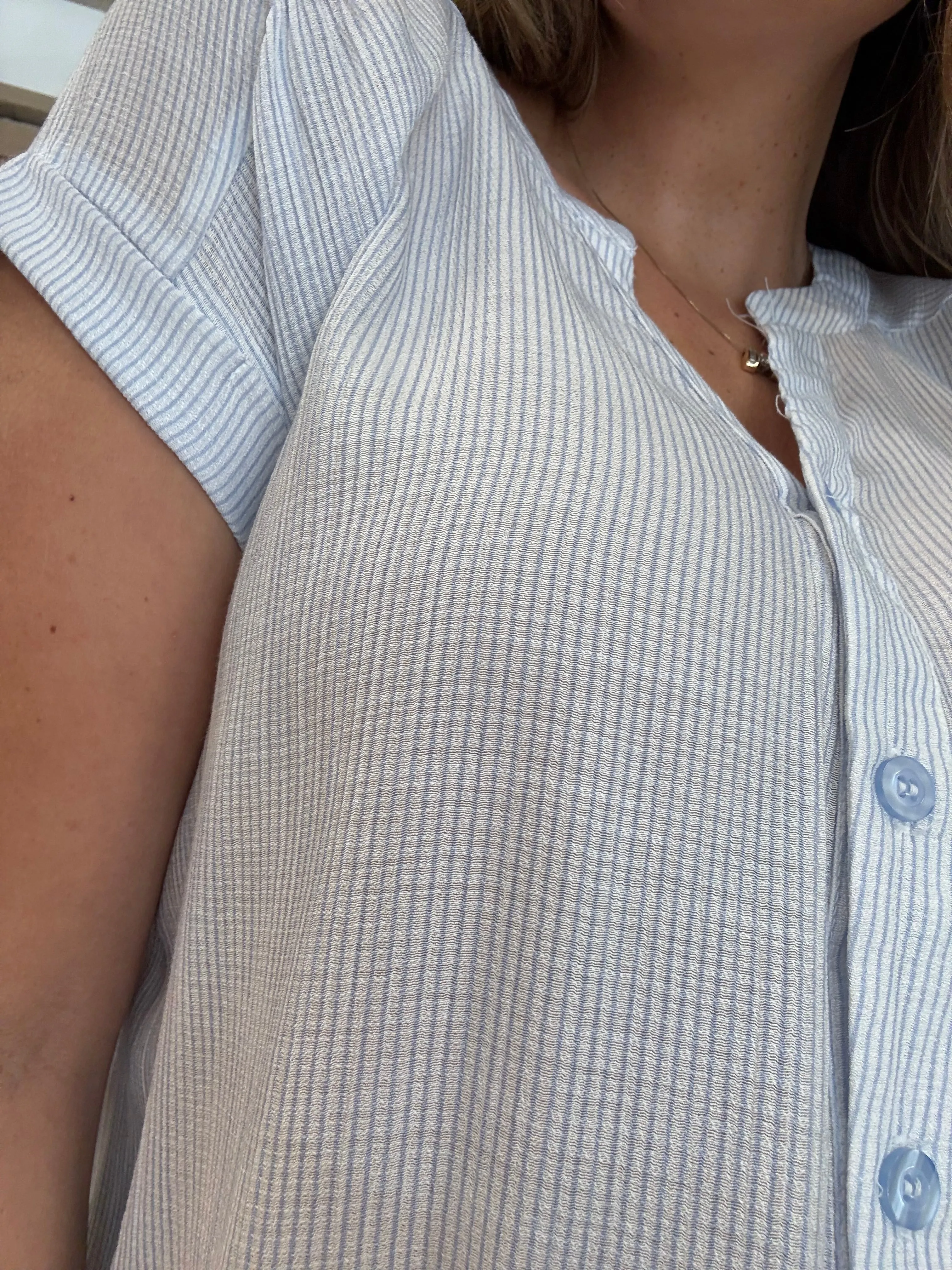 Blue Pinstripe Top