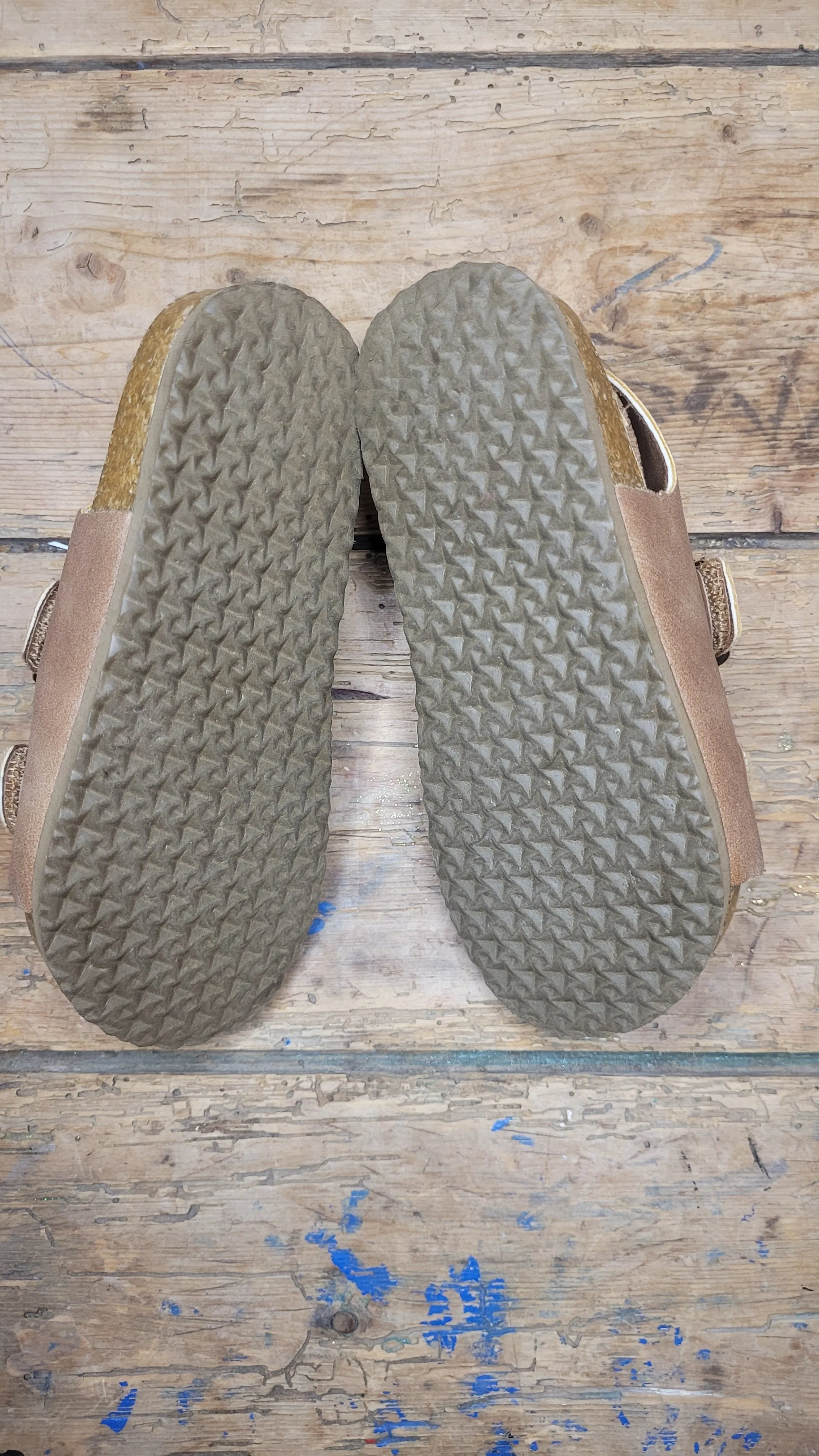 Brown Suede Sandals with buckles - Size 9
