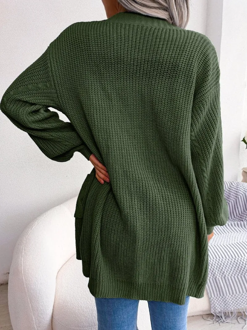 Chloe - Chic knitted cardigan with solid design for casual style