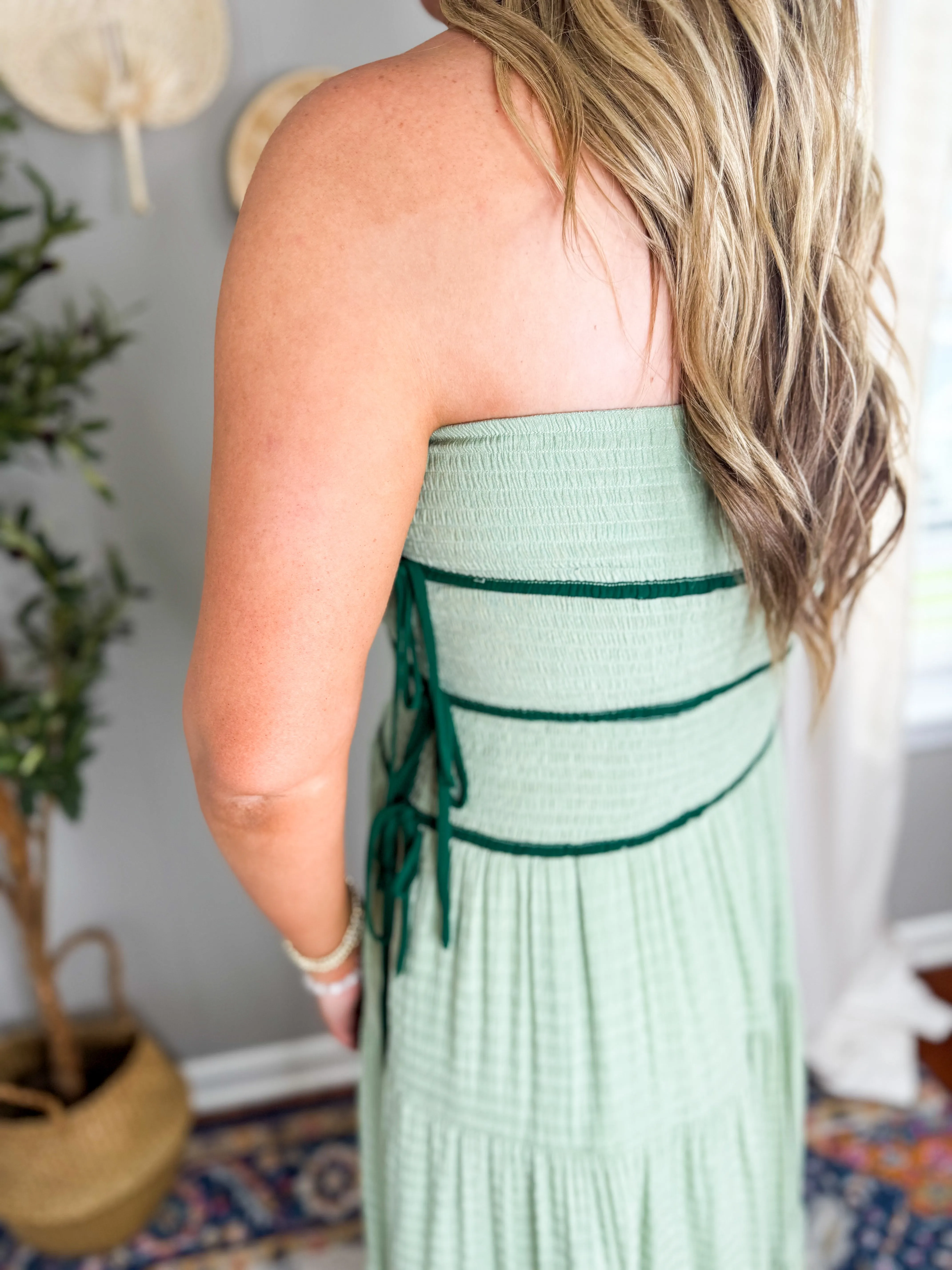 Drawstrings Tiered Maxi Skirt/Dress