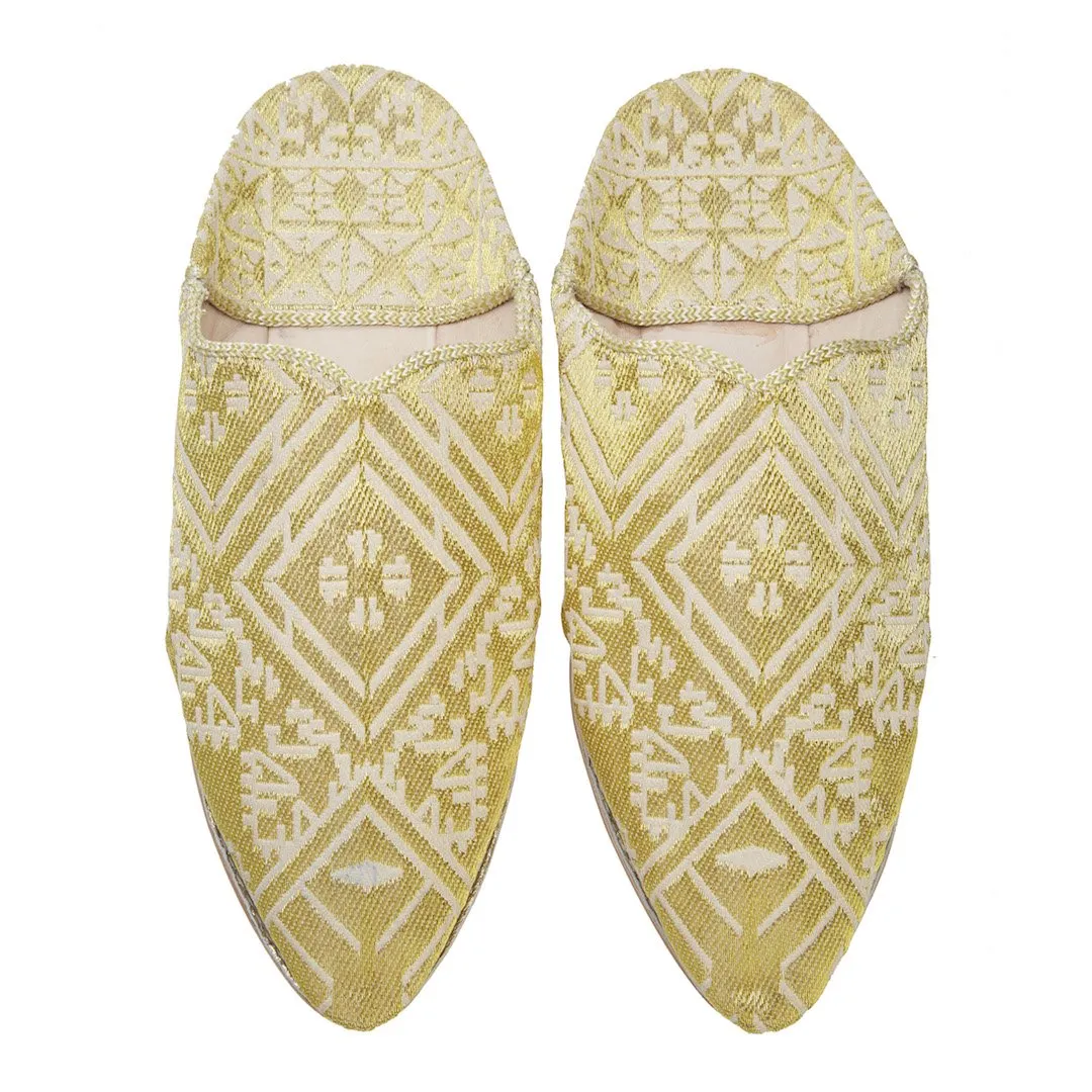 Embroidered Babouches Gold