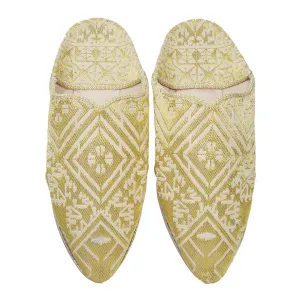 Embroidered Babouches Gold