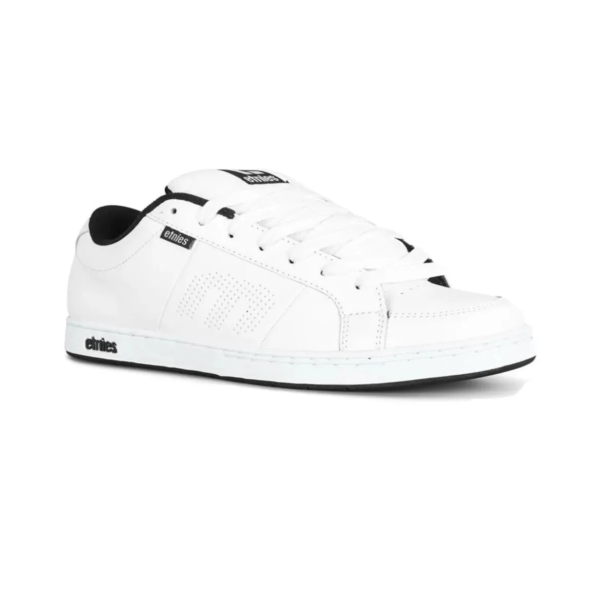 ETNIES Kingpin Leather Skate Shoes White/Black