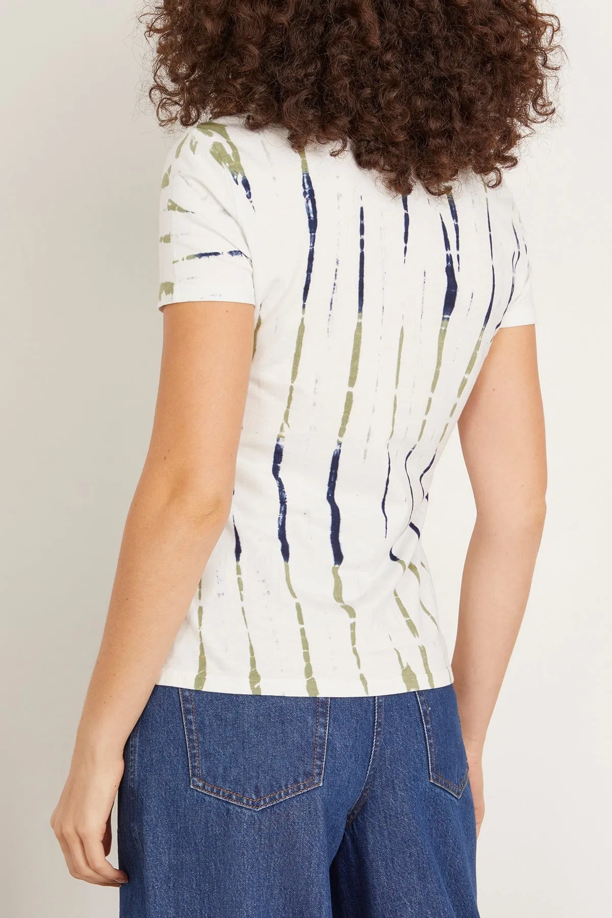 Finley T-Shirt in White/Navy/Olive
