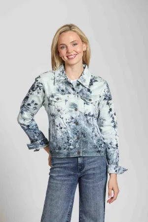 Floral Denim Stretch Jacket