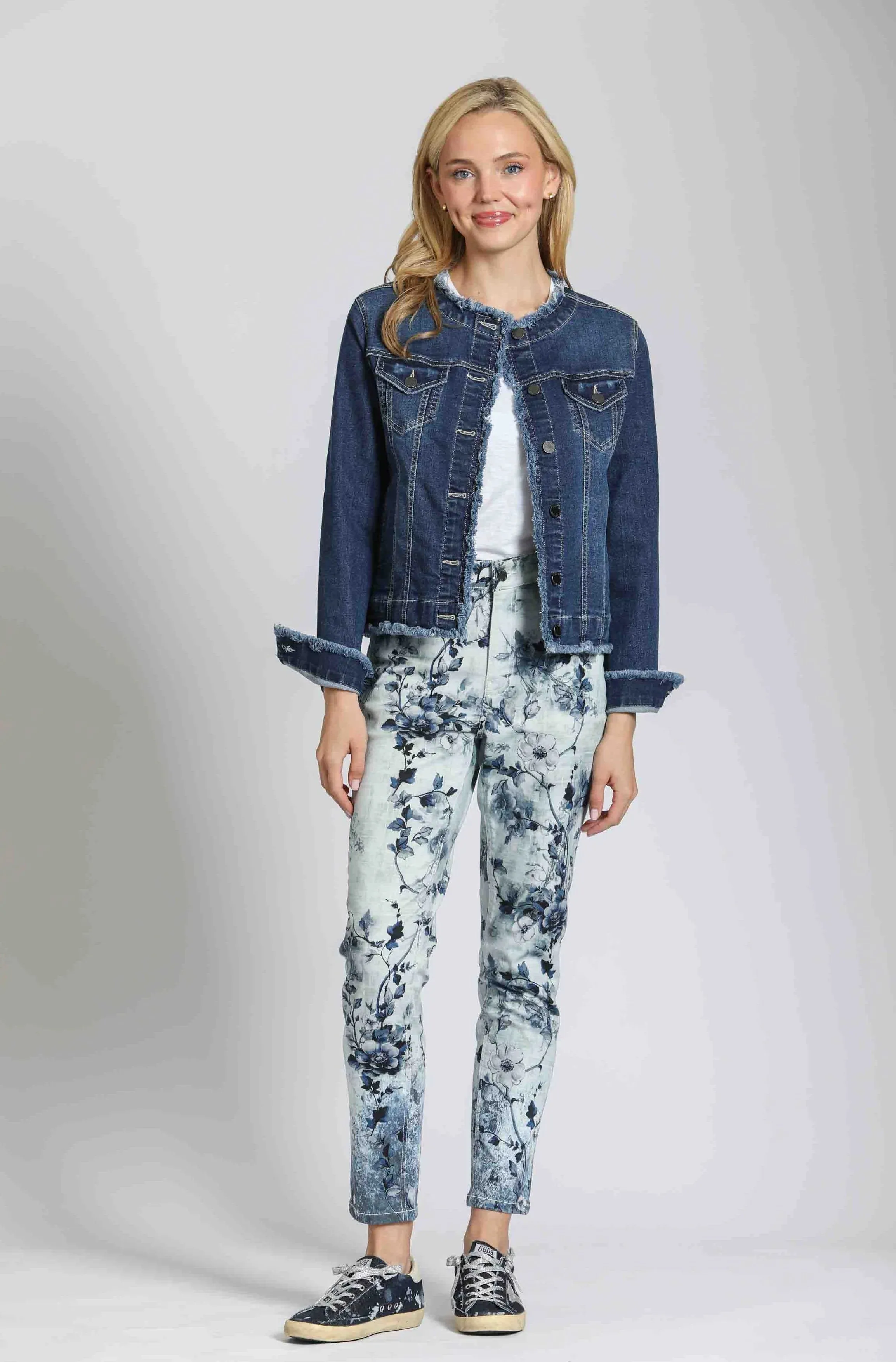 Floral Denim Stretch Jean
