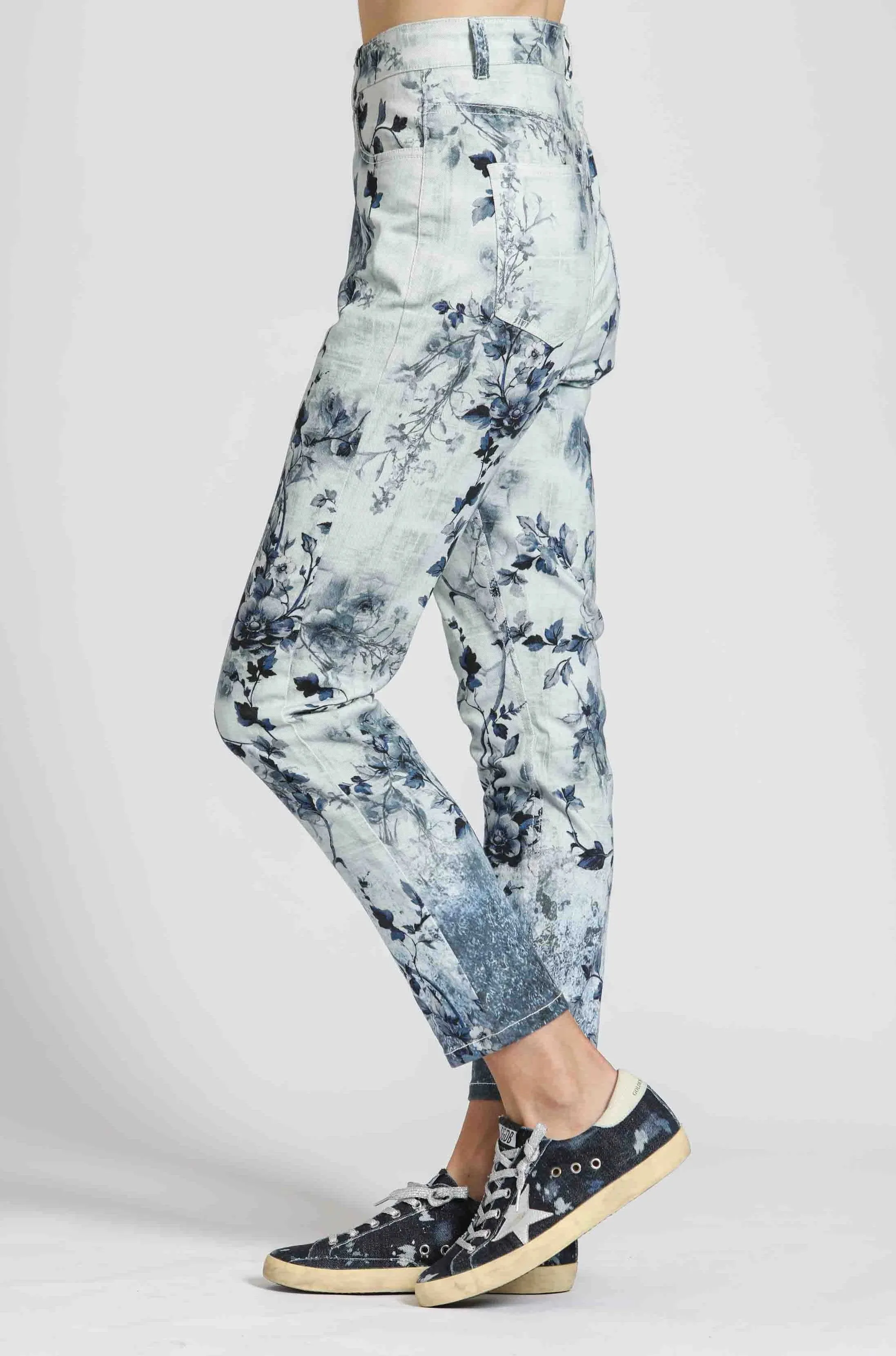 Floral Denim Stretch Jean