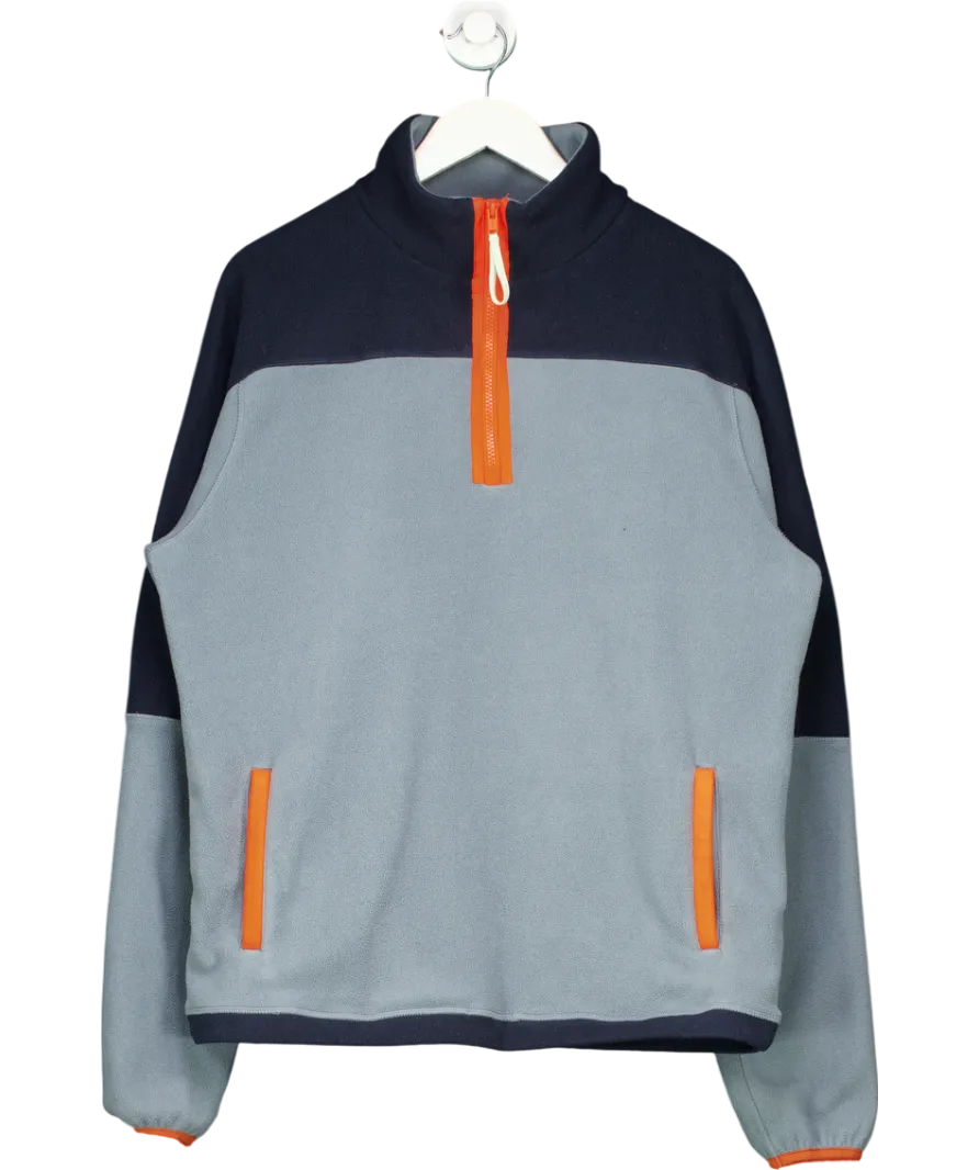 Gym & Coffee Grey Half Zip Polar Fleece UK L