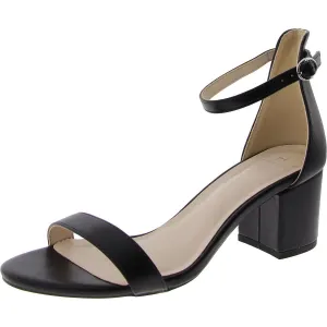 H Halston Womens Practical Vegan Leather Cushioned Footbed Ankle Strap
