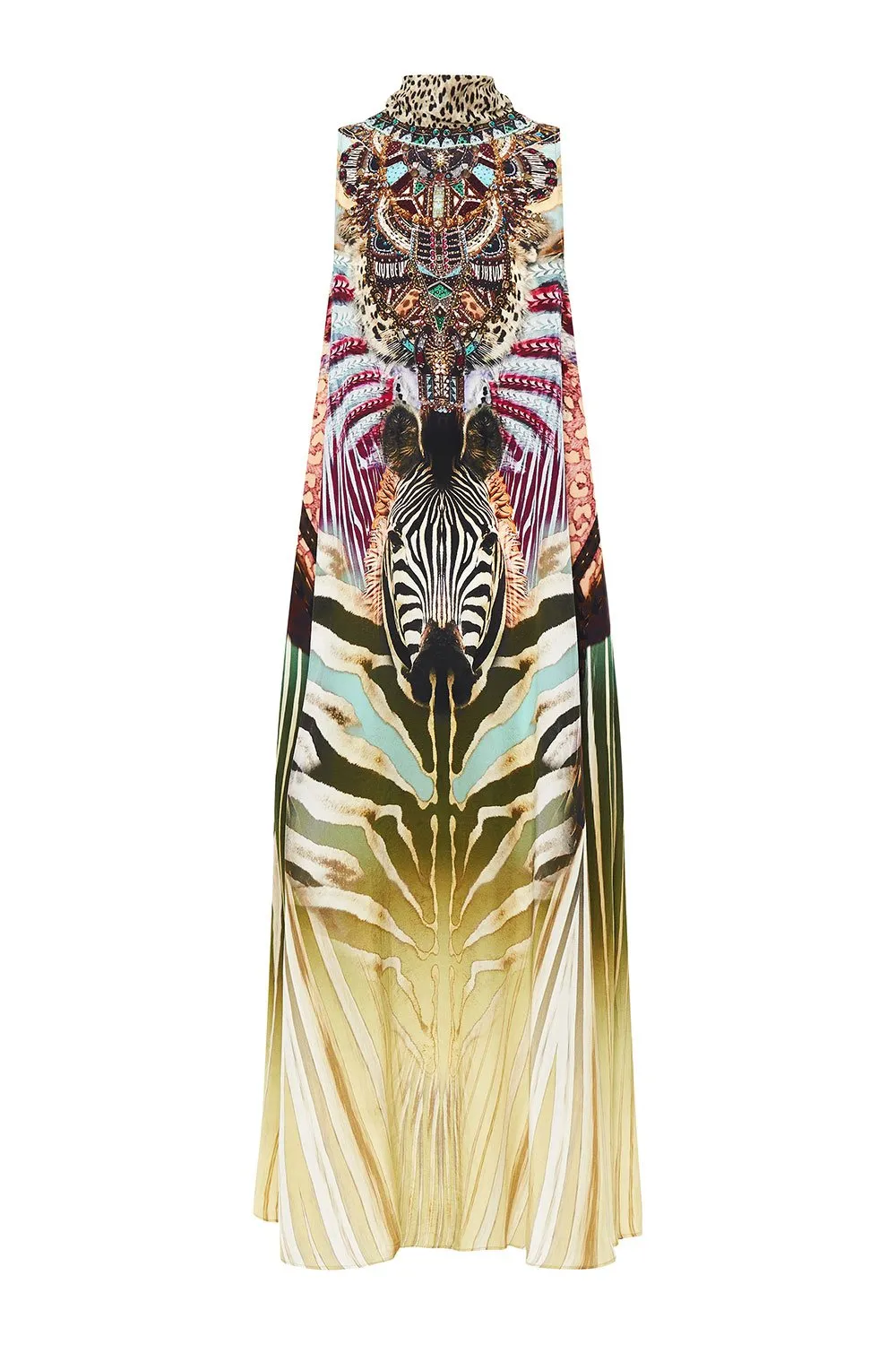 HIGH NECK DRESS WITH BACK NECK TIE UP ON CLOUD NINE