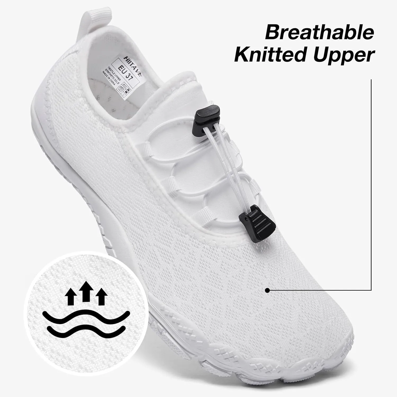 HIITAVE Beach Shoes Women Aqua Shoes Wide Toe Box Water Shoes