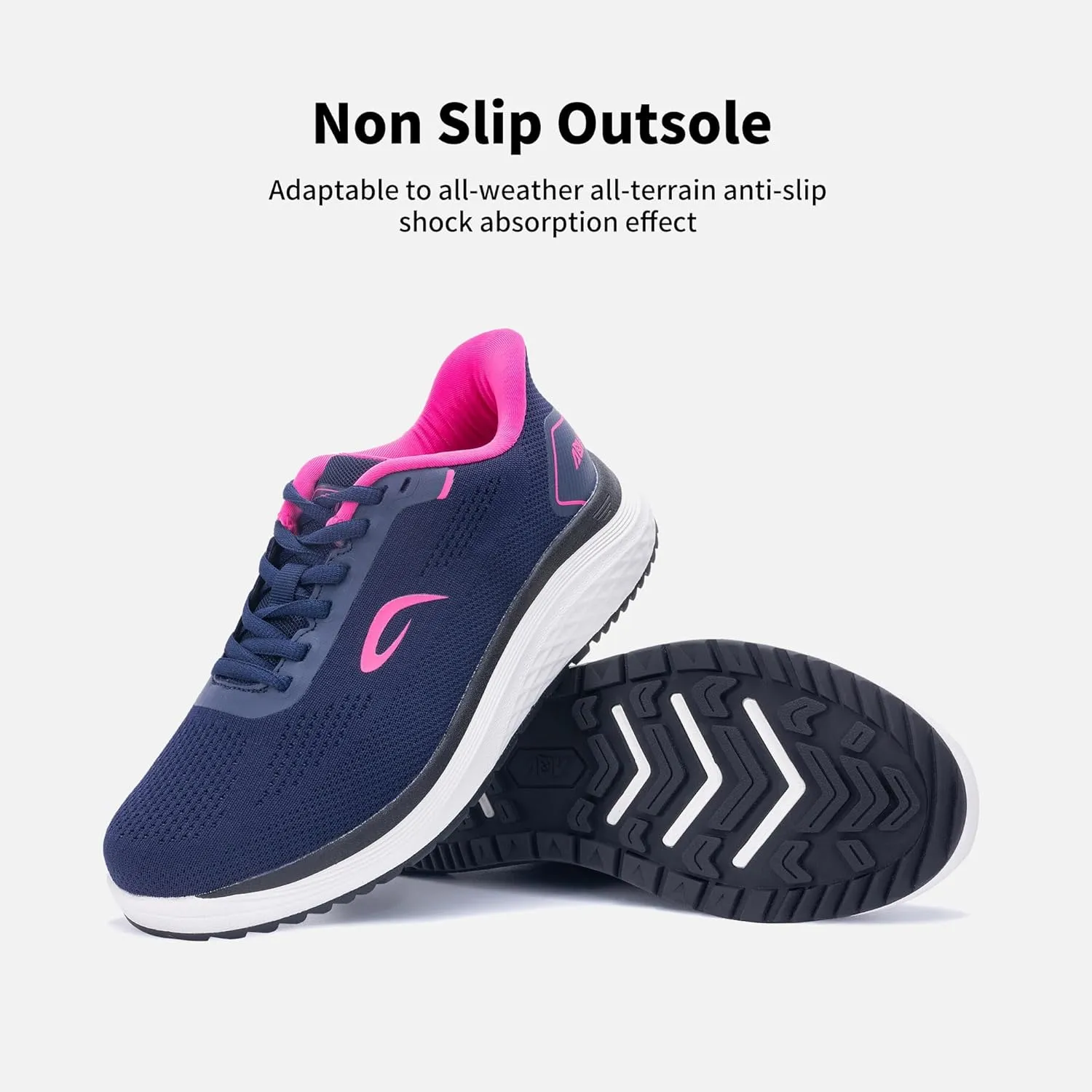 IIV Women Walking Shoes | Arch Support Orthotic Tennis Sneakers | Lightweight Cushioning Running Shoes for Plantar Fasciitis US 6-11