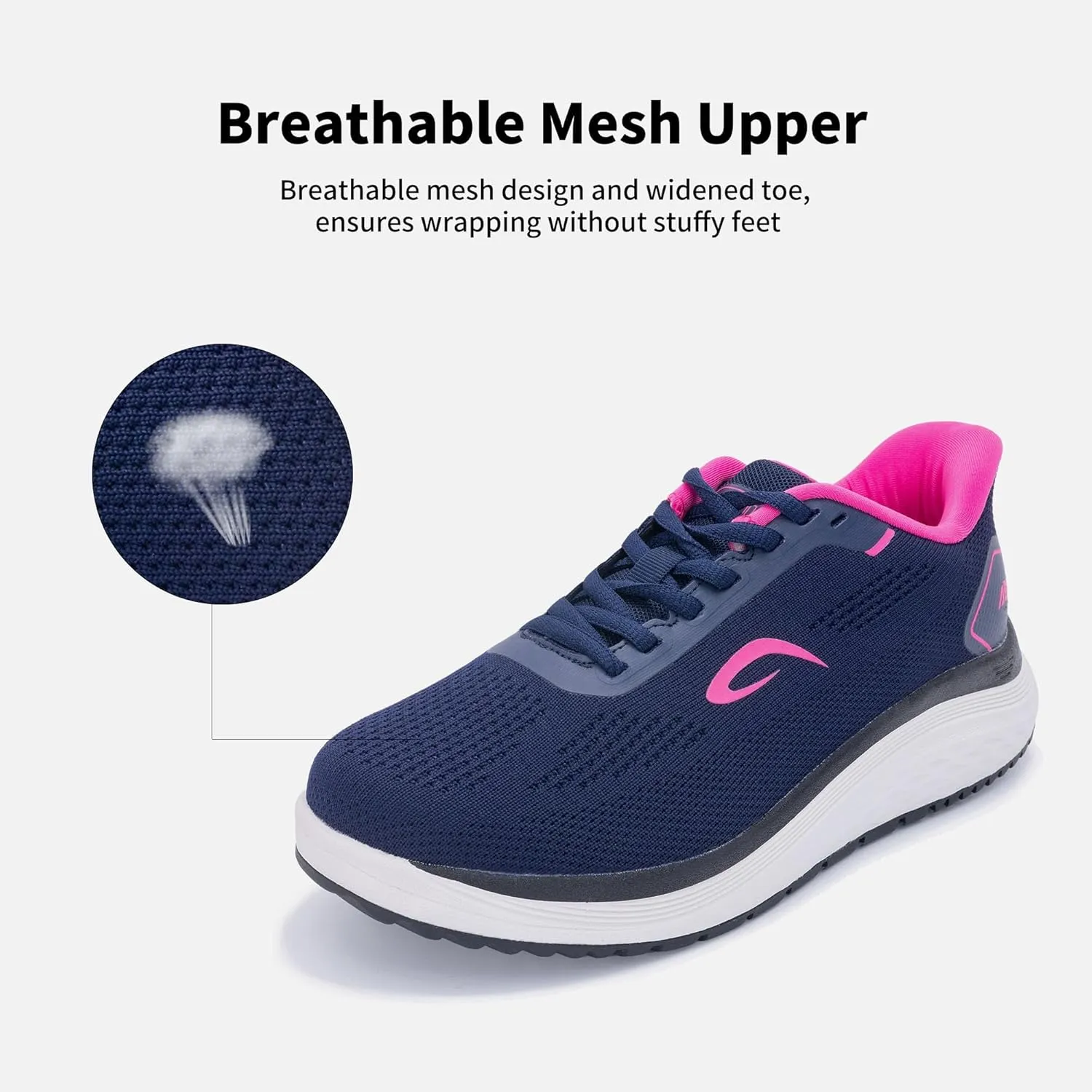 IIV Women Walking Shoes | Arch Support Orthotic Tennis Sneakers | Lightweight Cushioning Running Shoes for Plantar Fasciitis US 6-11