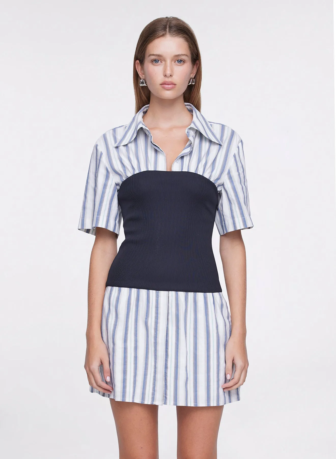 KALI DRESS (BLUE STRIPE)