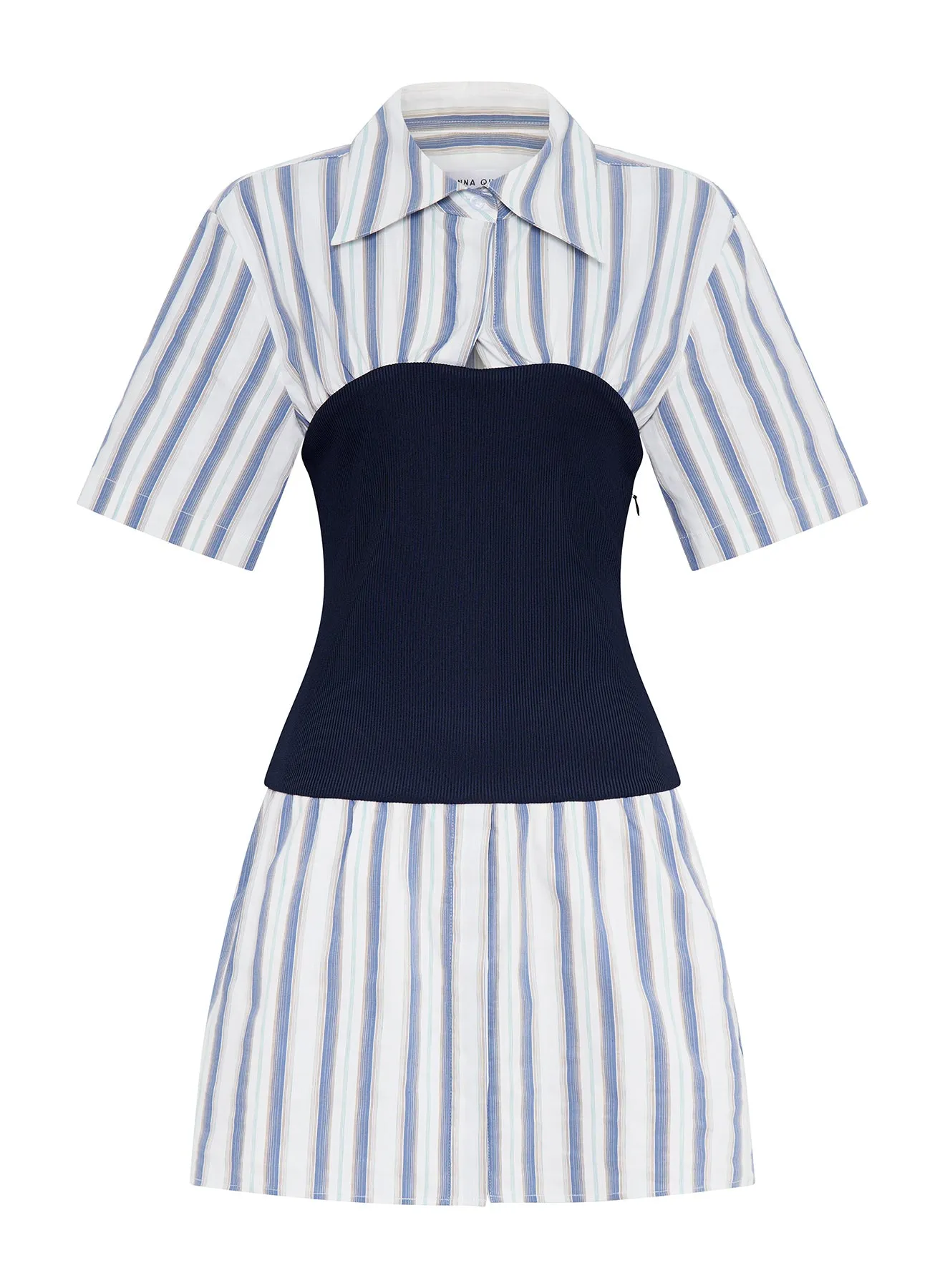 KALI DRESS (BLUE STRIPE)