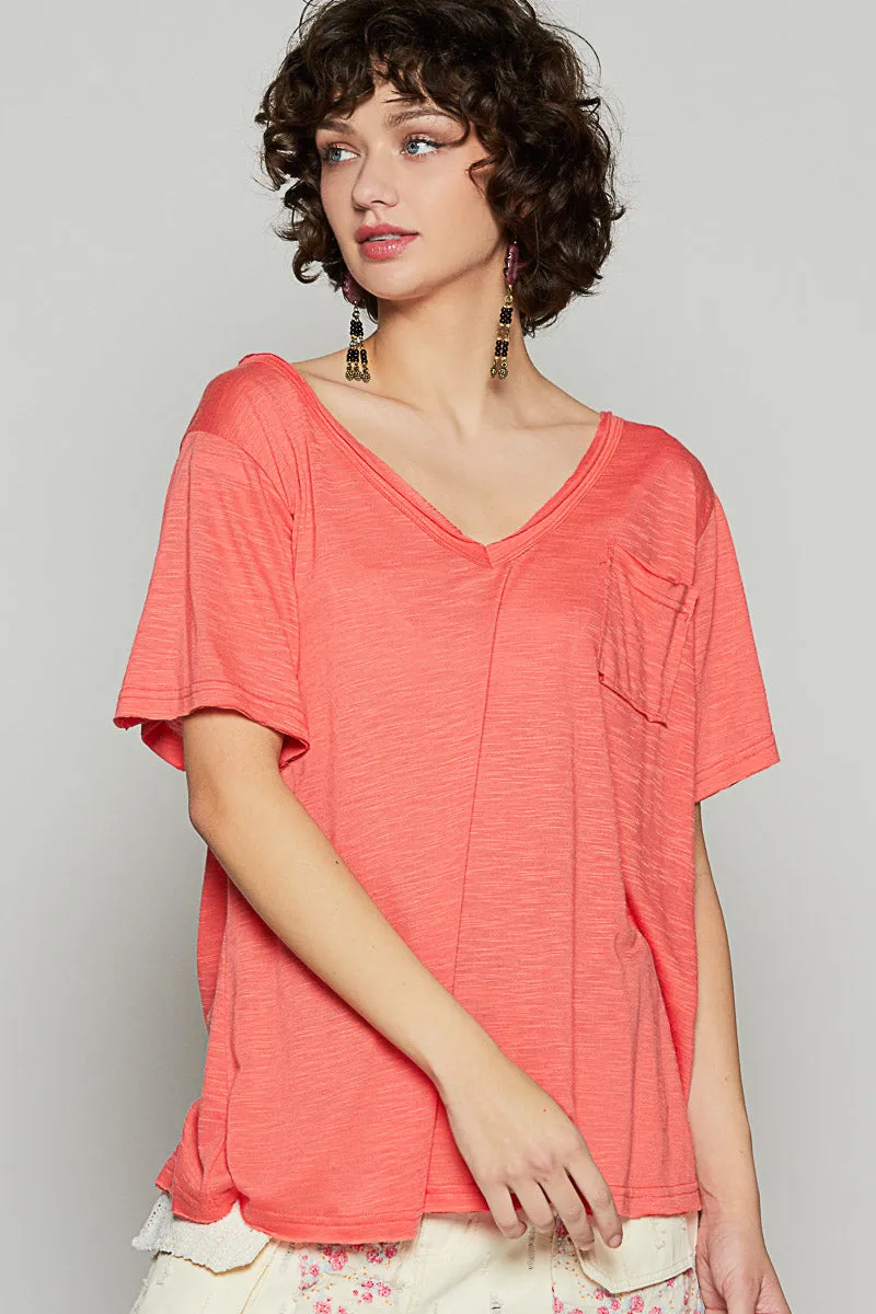 Loose Fit Scoop Neck Tee