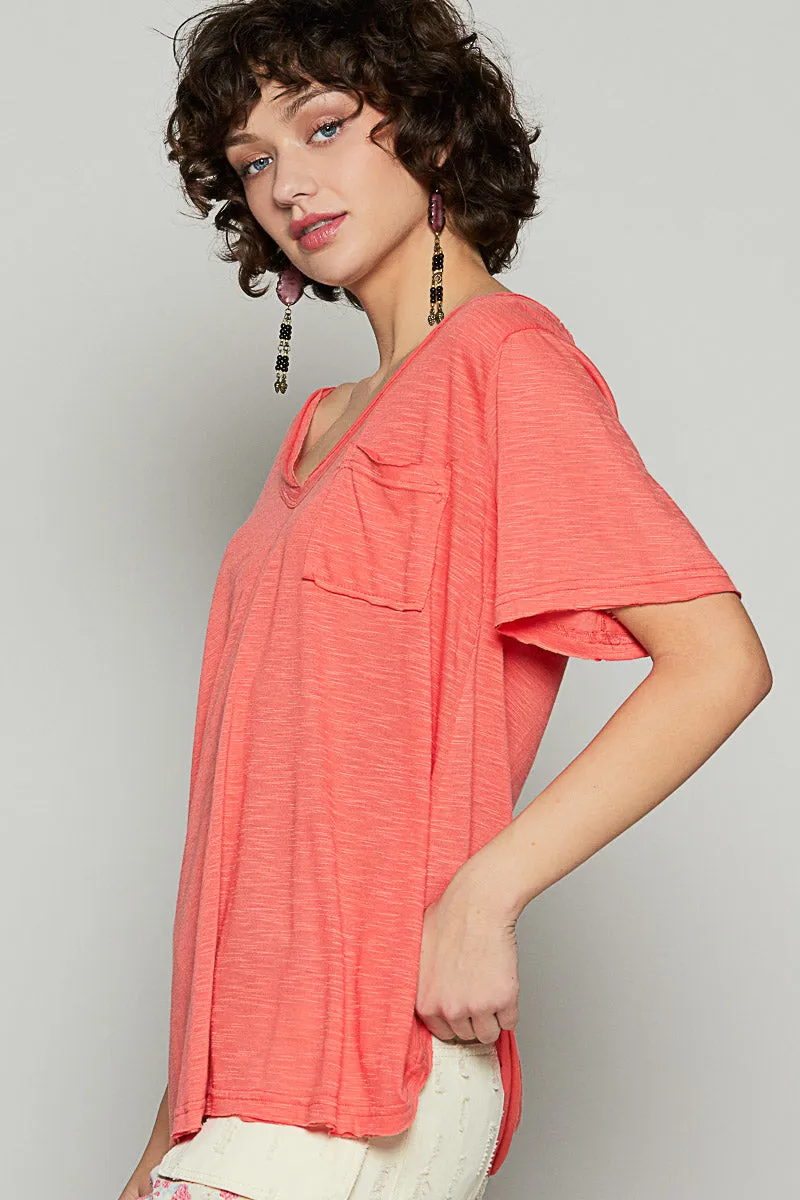 Loose Fit Scoop Neck Tee
