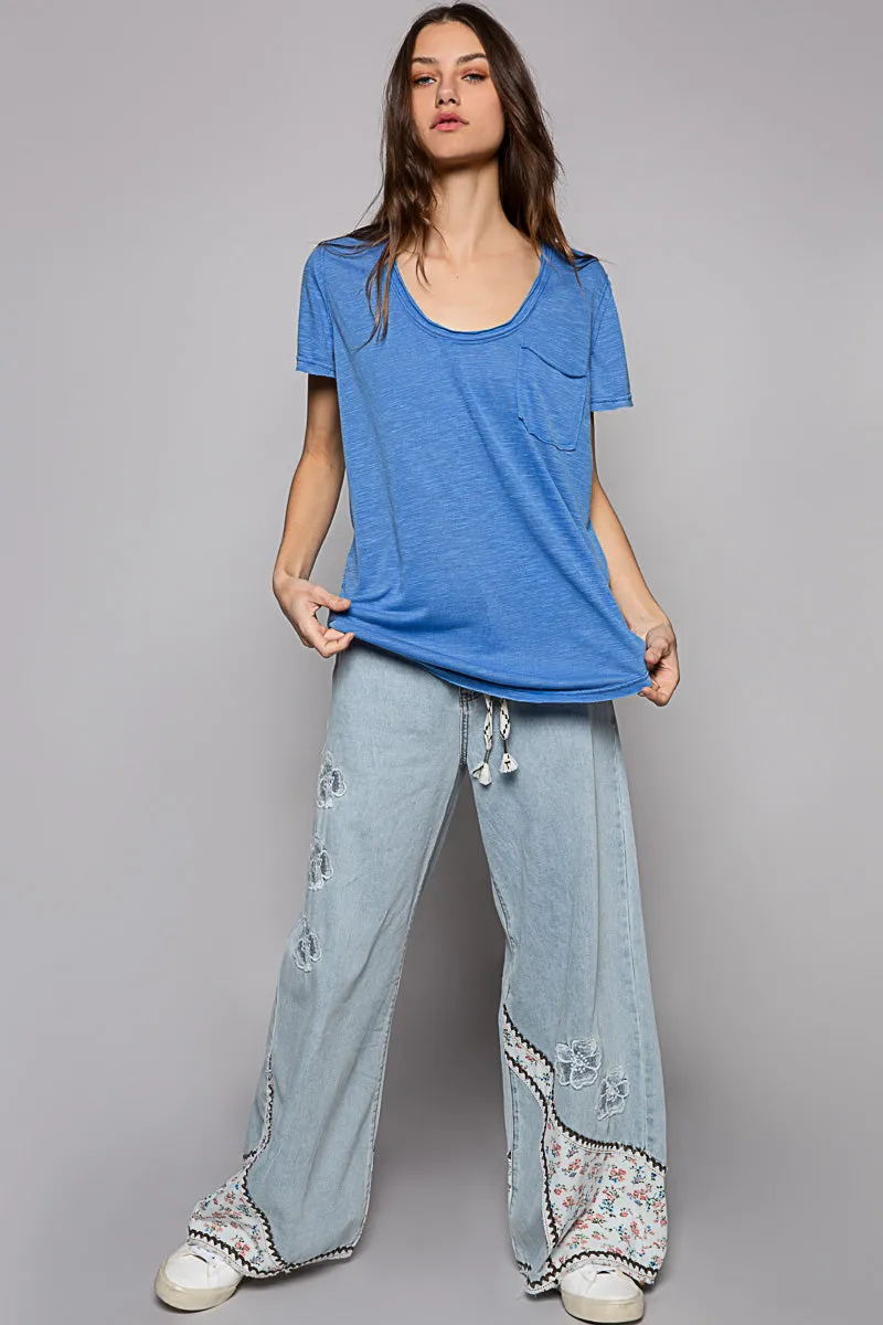 Loose Fit Scoop Neck Tee