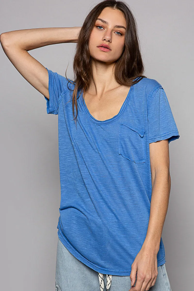 Loose Fit Scoop Neck Tee