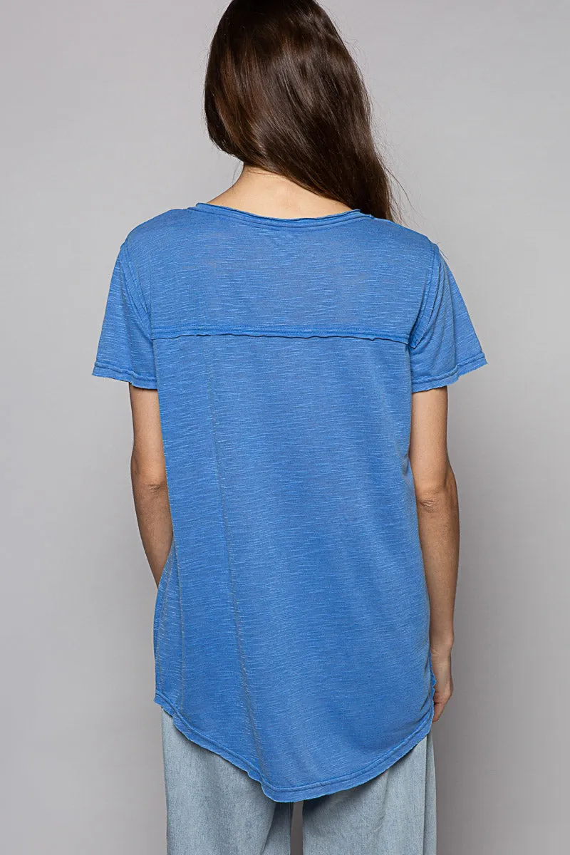 Loose Fit Scoop Neck Tee