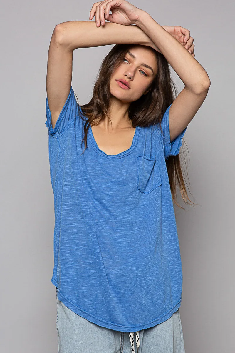 Loose Fit Scoop Neck Tee