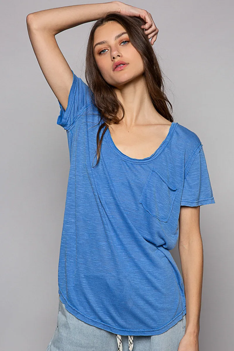 Loose Fit Scoop Neck Tee