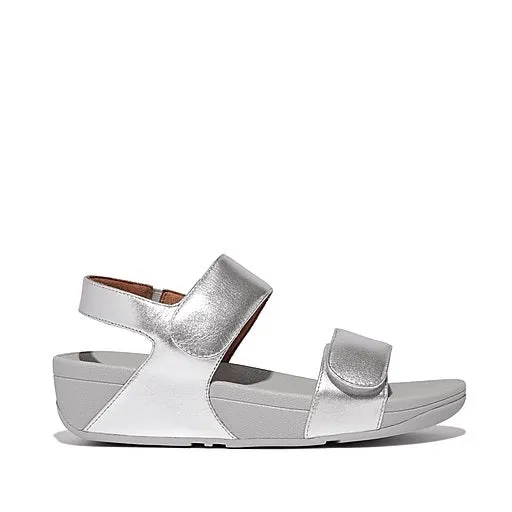 Lulu Adjustable Back Strap Sandal in Silver CLOSEOUTS
