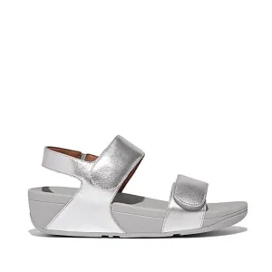 Lulu Adjustable Back Strap Sandal in Silver CLOSEOUTS