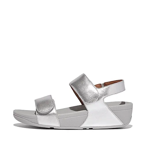 Lulu Adjustable Back Strap Sandal in Silver CLOSEOUTS