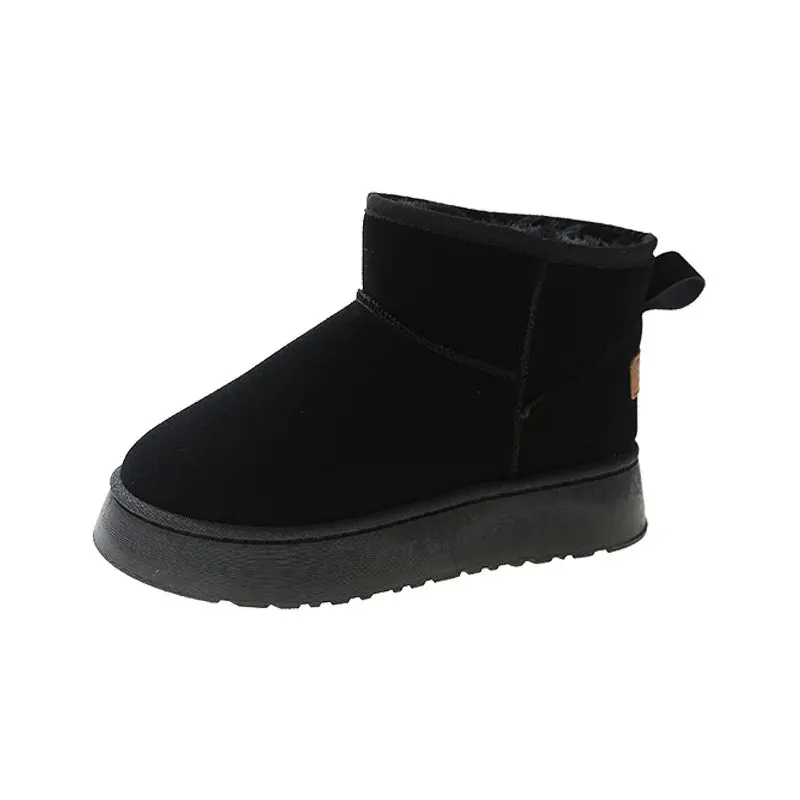 LVSANW 2024 new thick soled versatile snow boots for women, worn for warmth, height increase, anti slip and waterproof