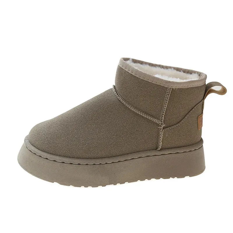 LVSANW 2024 new thick soled versatile snow boots for women, worn for warmth, height increase, anti slip and waterproof