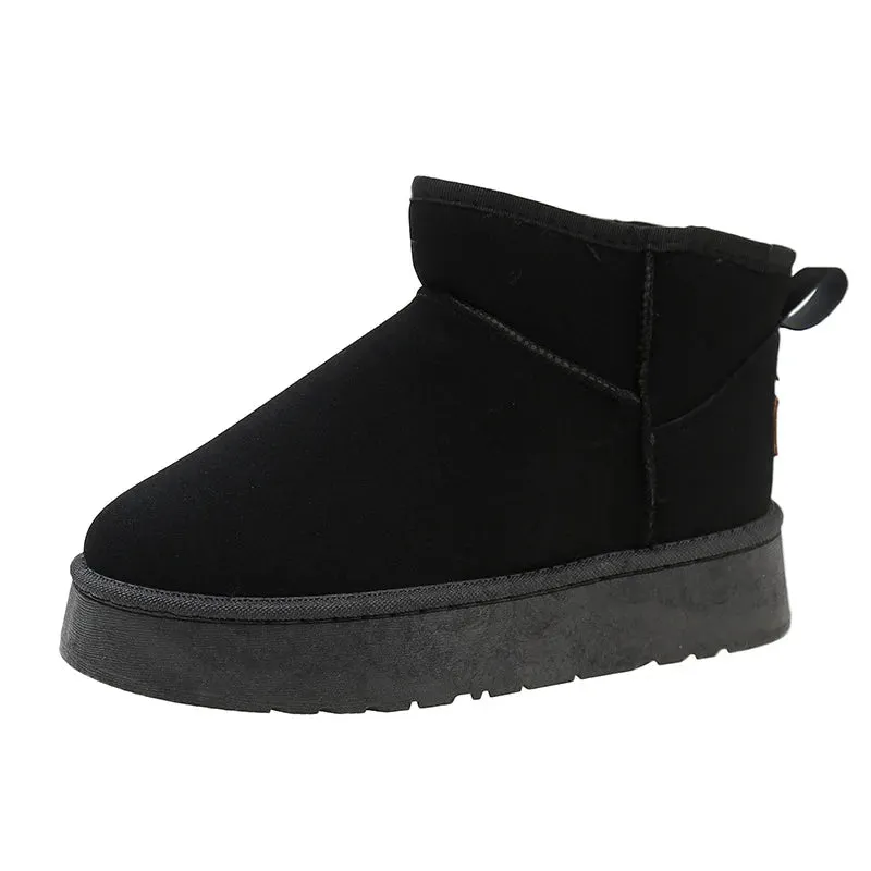 LVSANW 2024 new thick soled versatile snow boots for women, worn for warmth, height increase, anti slip and waterproof