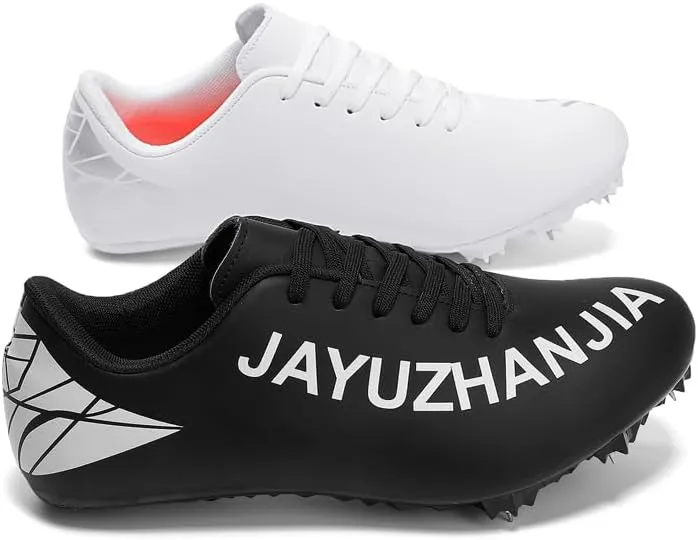 Mens Womens Track and Field Shoes Sprint Sport Sneakers Mesh Breathable Professional Running Nail Spikes Shoes for Boys Girls