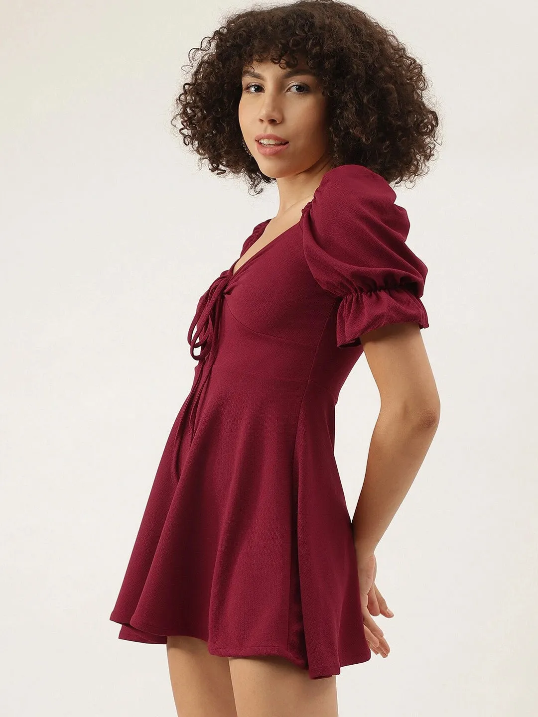 Modern Contrast Mini Dress