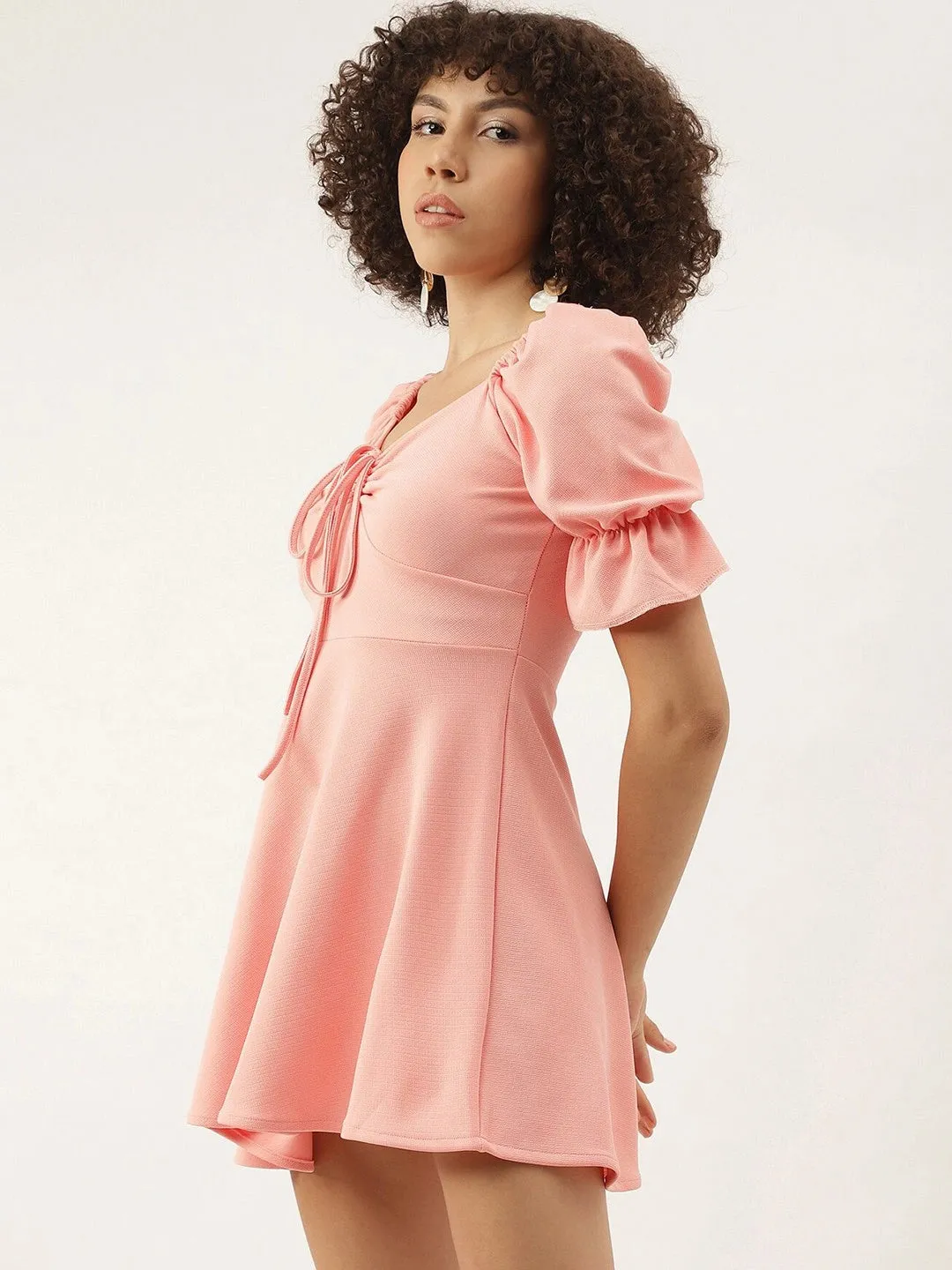 Modern Contrast Mini Dress