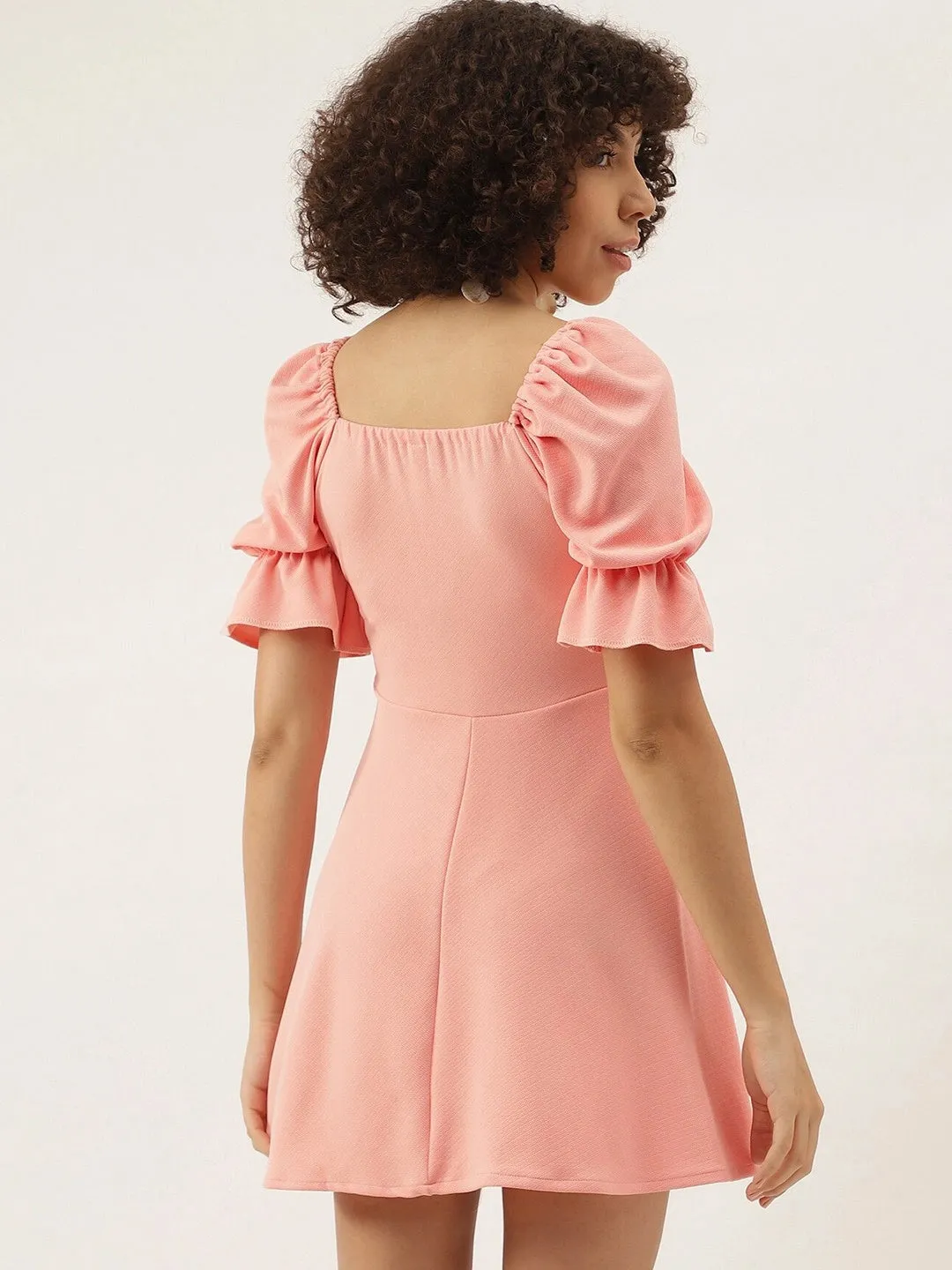 Modern Contrast Mini Dress