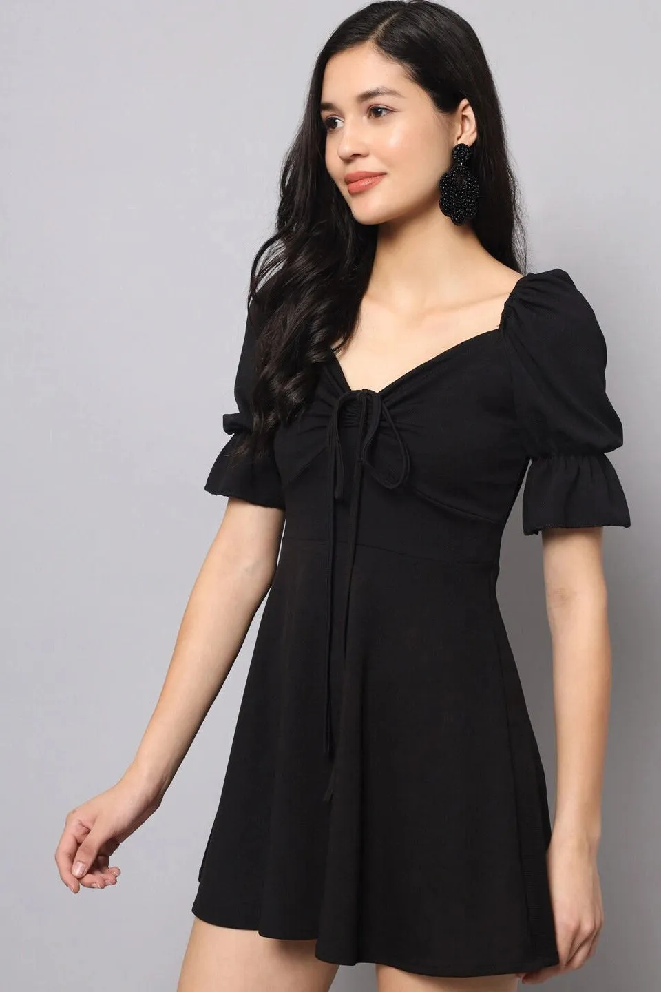 Modern Contrast Mini Dress